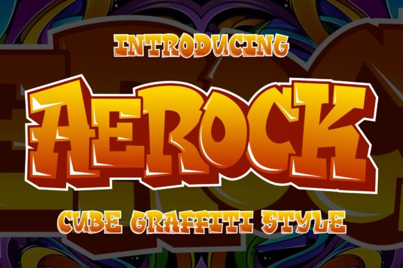Aerock Font: Bold, Urban Typography for Creative Craft Projects