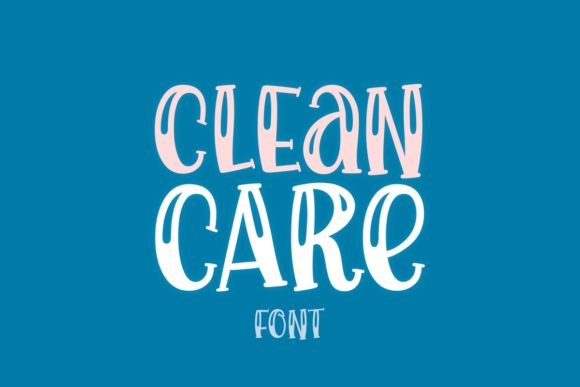 Clean Care Display Font for Creative Branding Projects