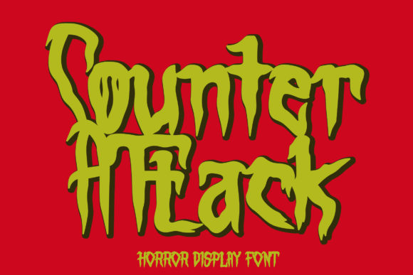 Counter Attack Font for Spooky Web Design and Branding