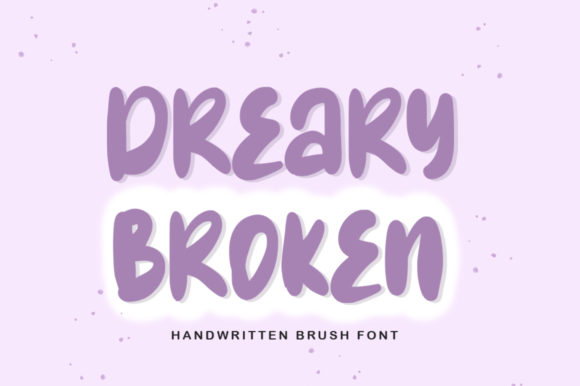 Dreary Broken Font: A Playful Display Typeface for Business Branding
