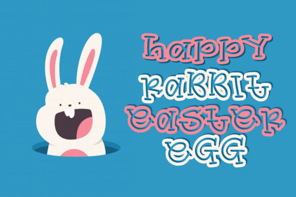 Happy Rabbit Easter Egg Font for Playful Craft Creations