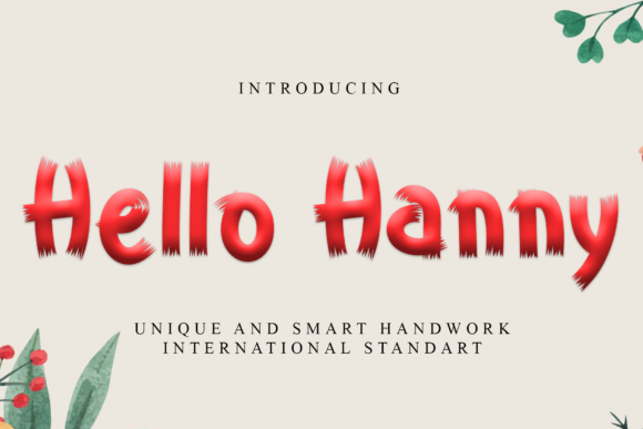 Hello Hanny Font: A Fuzzy Display Typeface for Creative Web Projects