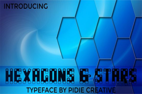 Hexagons Stars Font for Eye-Catching Display Typography