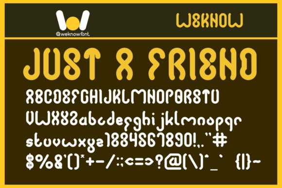 Just a Friend Font for Creative and Commercial Crafts