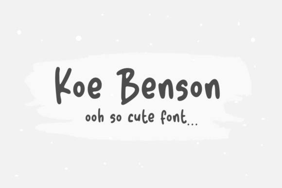 Koe Benson Font for Quirky and Sweet Design Projects