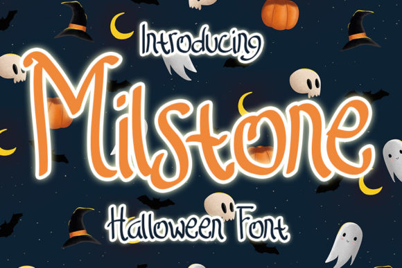 Milstone Display Font for Spooky and Creative Campaigns