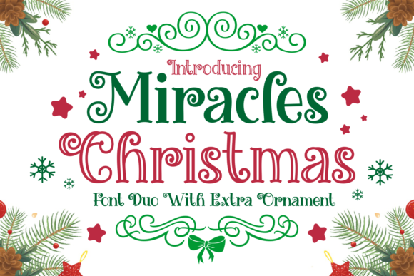 Miracles Christmas Font: Festive Typography for Digital Design