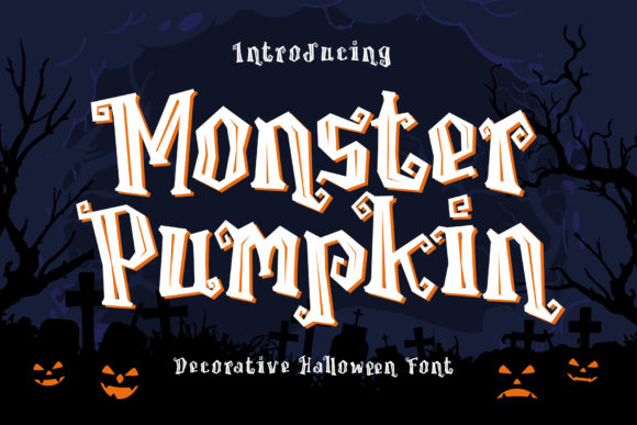 Monster Pumpkin Font for Halloween Branding and Spooky Design Projects