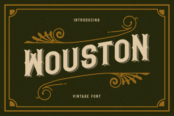 Wouston Font — Vintage-Styled Display Typeface for Bold Web Design